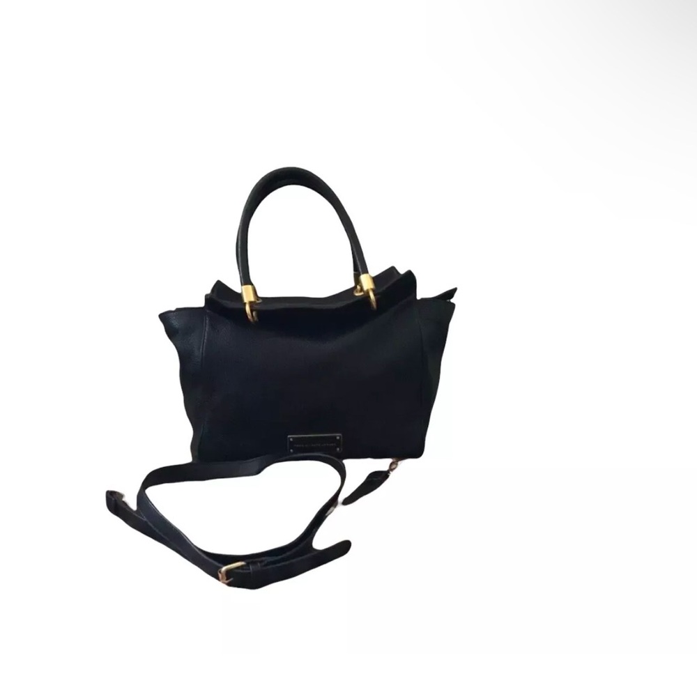 Marc Jacobs Bentley Leather Winged Double Shoulder Bag Black, MSRP $498